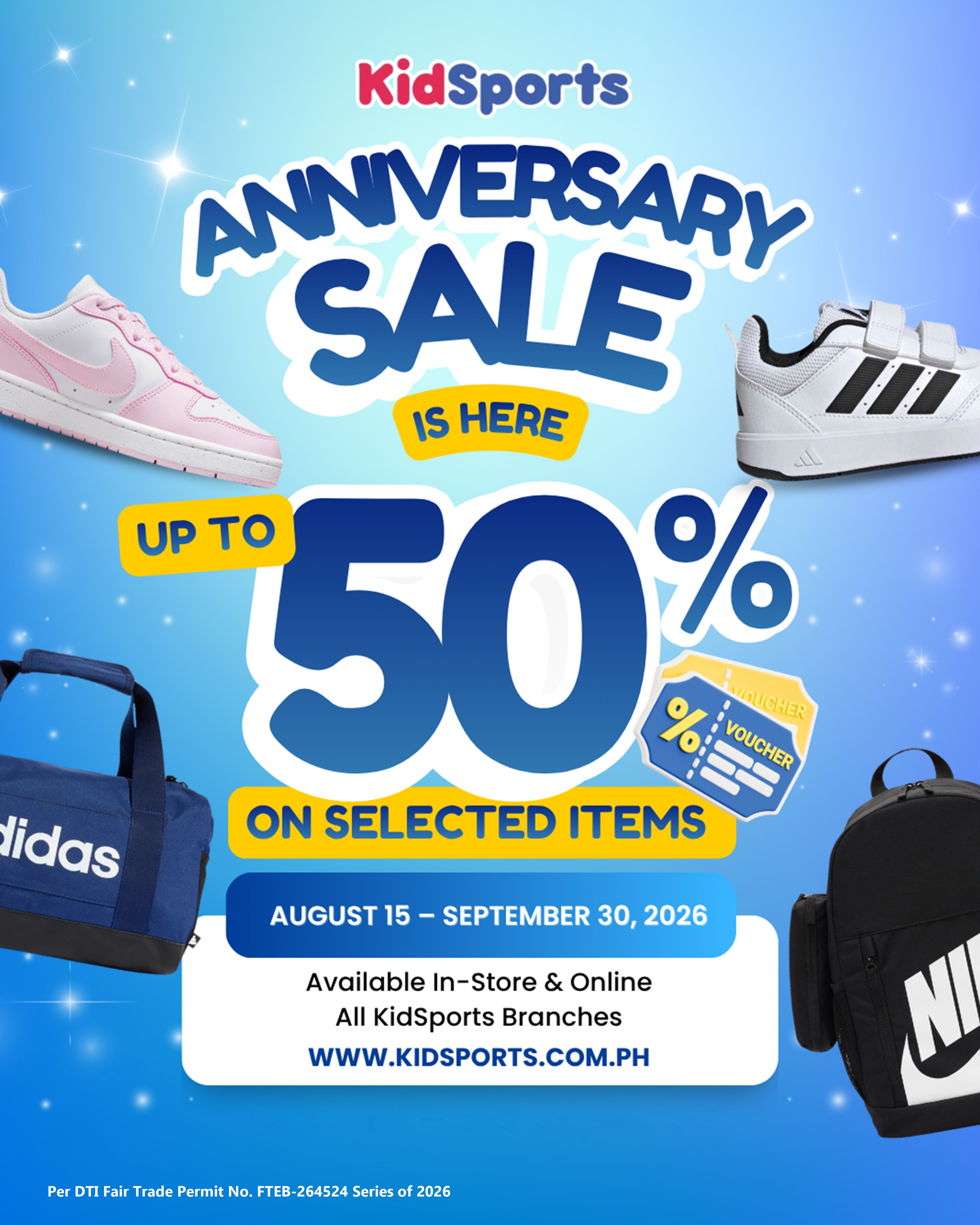 KidSports Anniversary Sale: Up to 50% OFF!