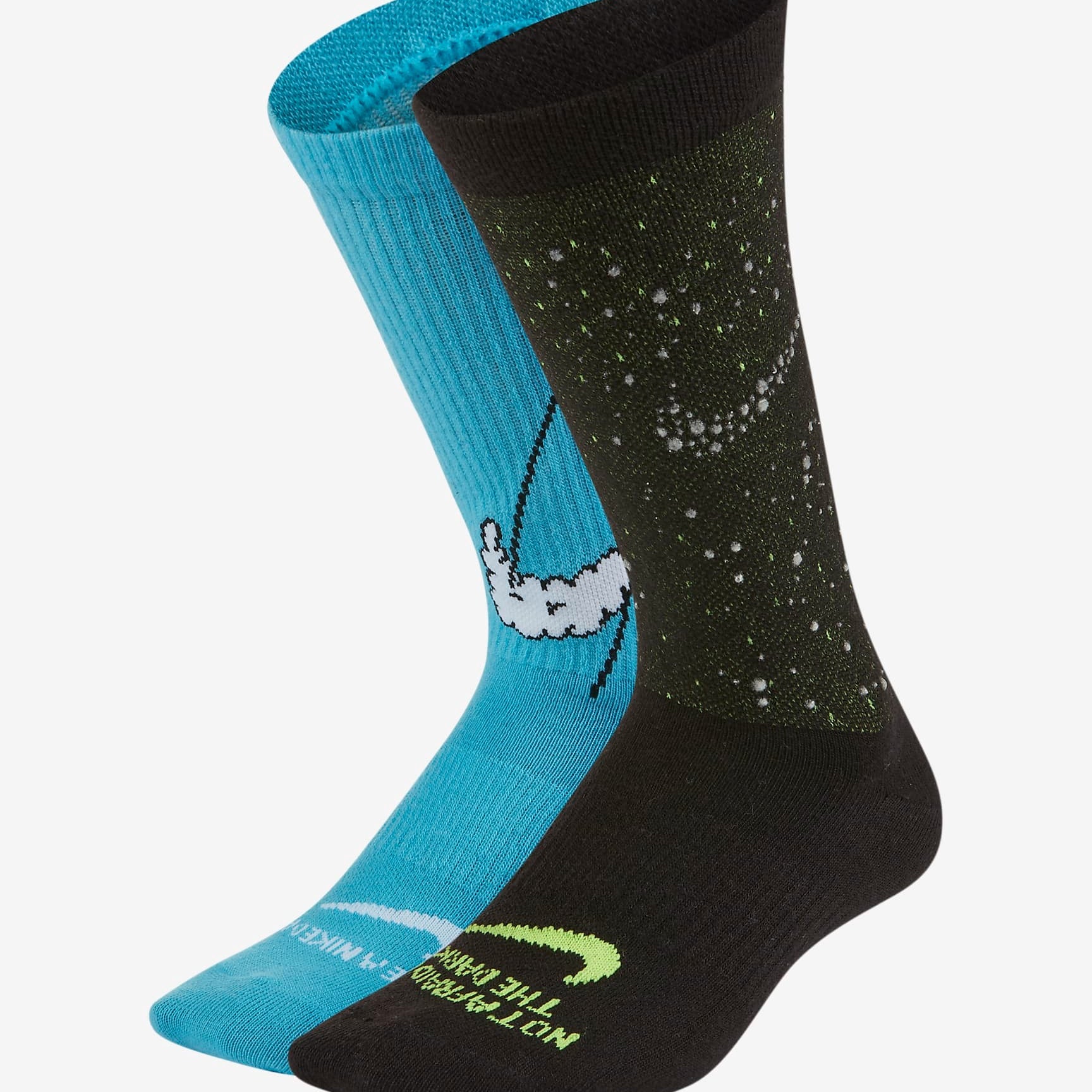 NIKE KIDS EVERYDAY CREW SOCKS 2 PR GLOW-CK7311-903