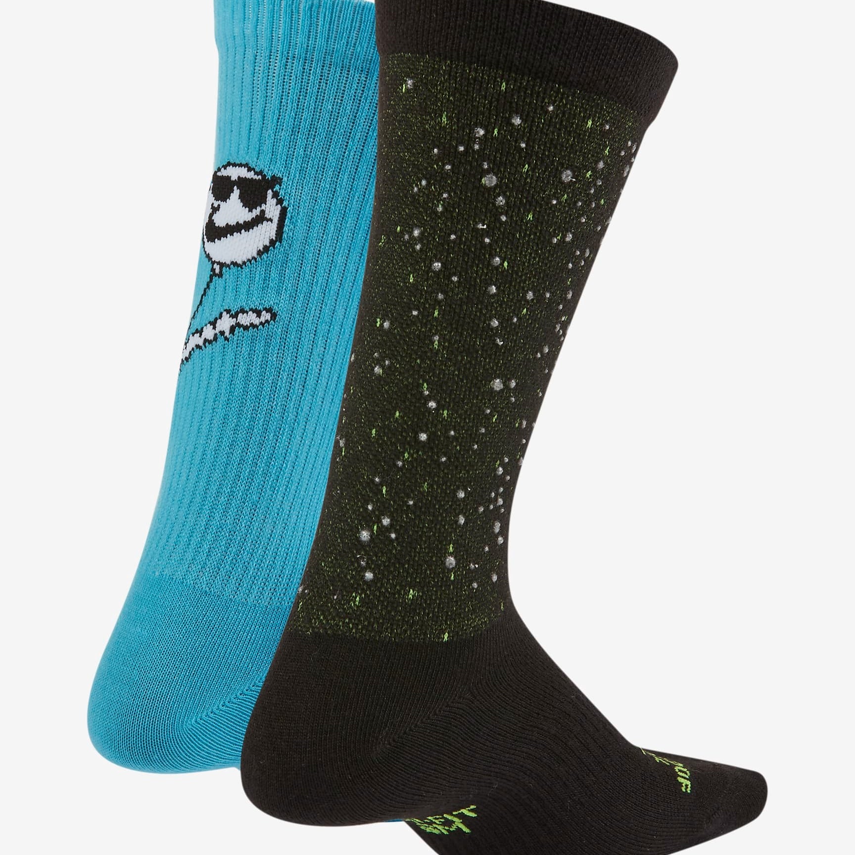 NIKE KIDS EVERYDAY CREW SOCKS 2 PR GLOW-CK7311-903