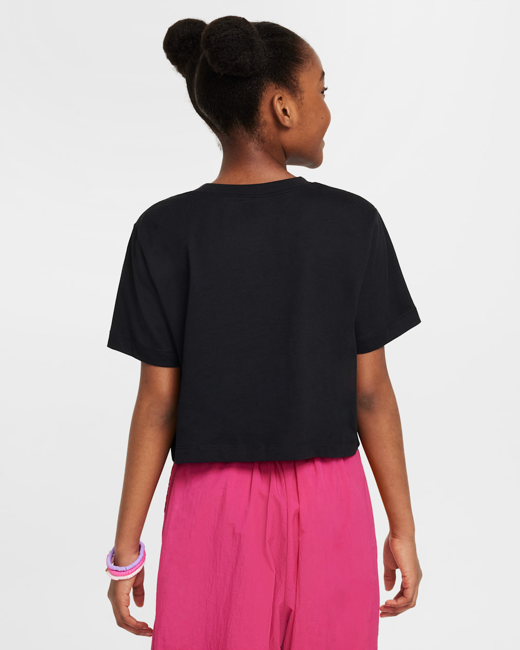 NIKE KIDS GIRLS' SPORTSWEAR TEE CROP FUTURA HBR-FZ5548-010