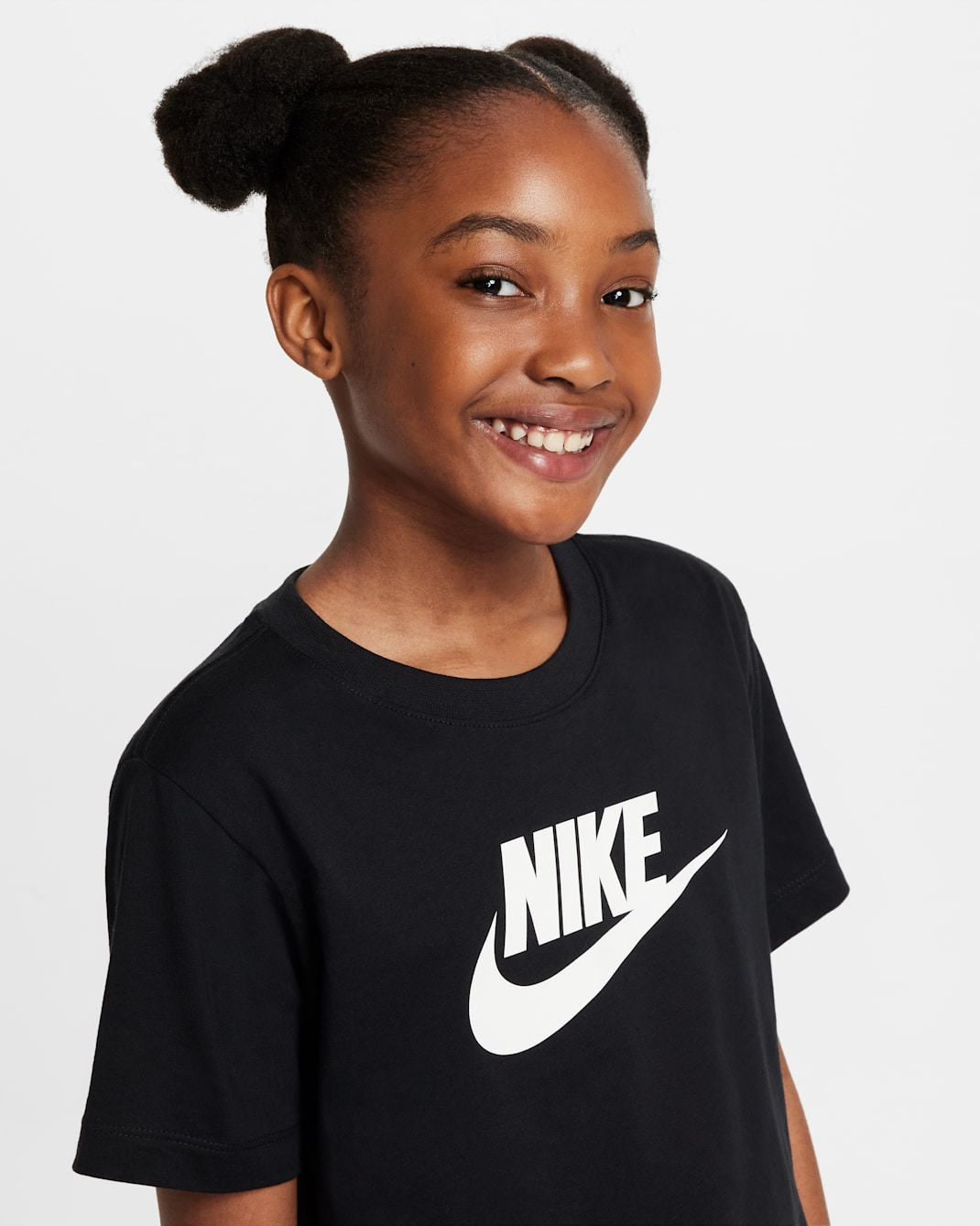 NIKE KIDS GIRLS' SPORTSWEAR TEE CROP FUTURA HBR-FZ5548-010