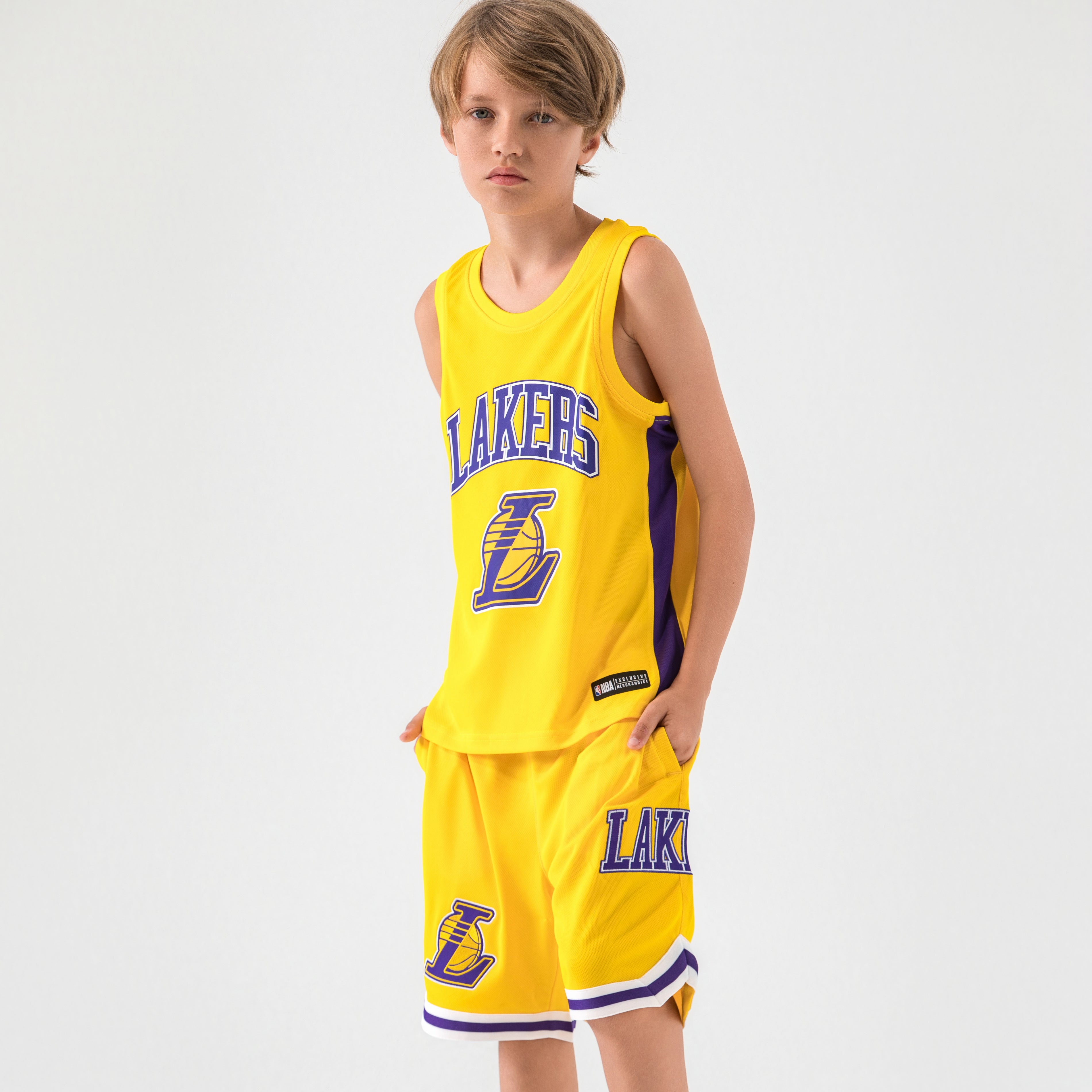 NBA PLAYER BASIC KIDS JERSEY-JAMES 23 LAKERS