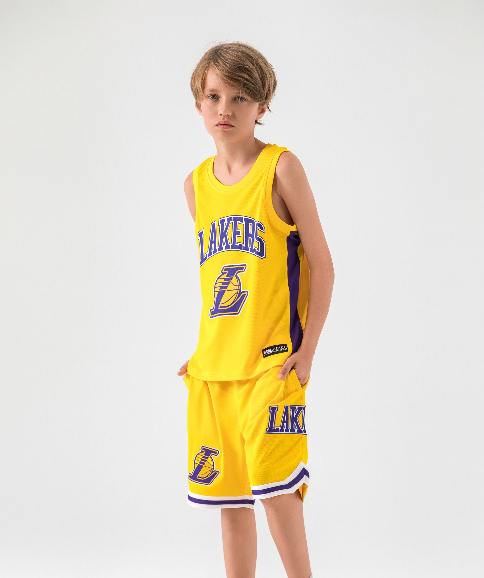 NBA PLAYER BASIC KIDS JERSEY-JAMES 23 LAKERS