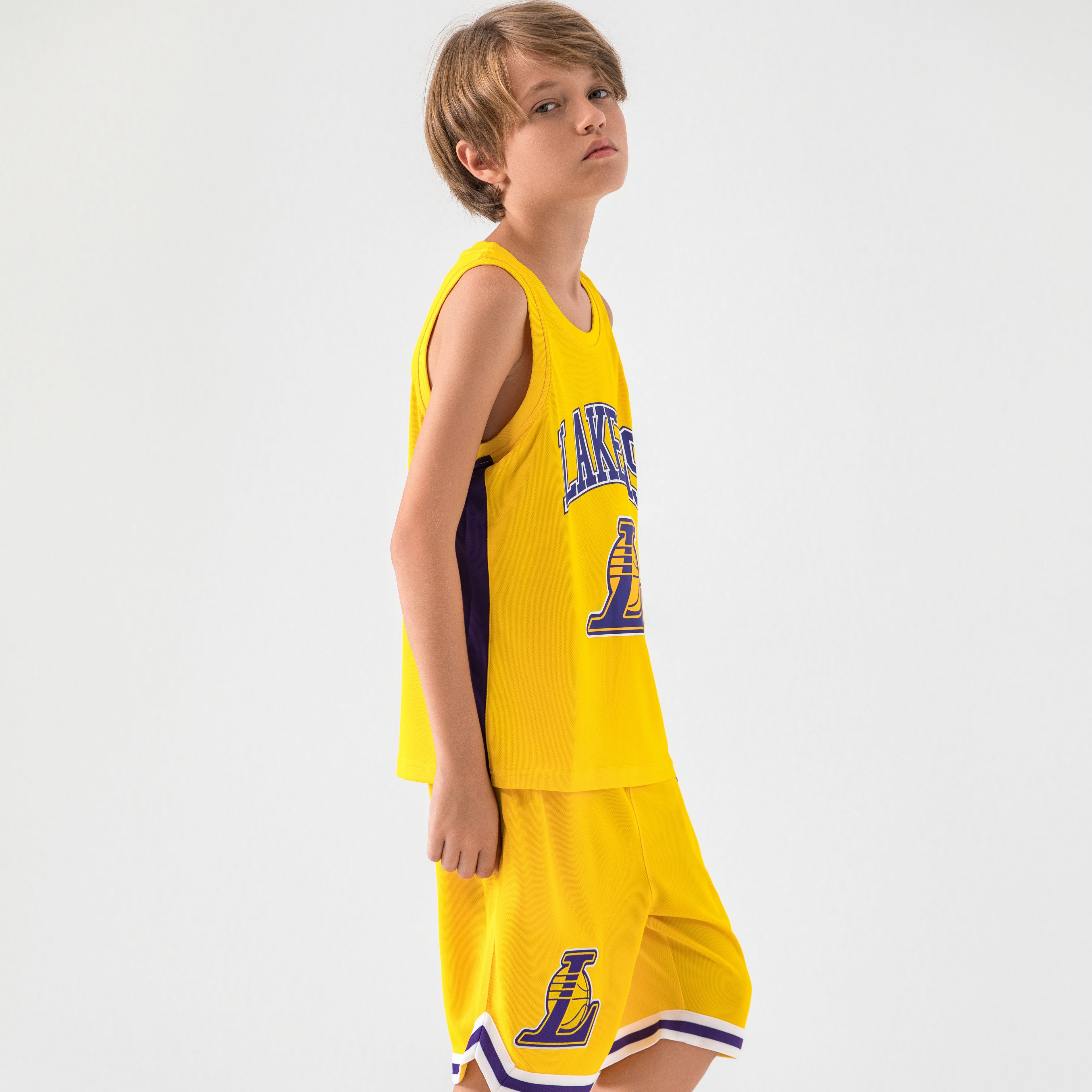 NBA PLAYER BASIC KIDS JERSEY-JAMES 23 LAKERS