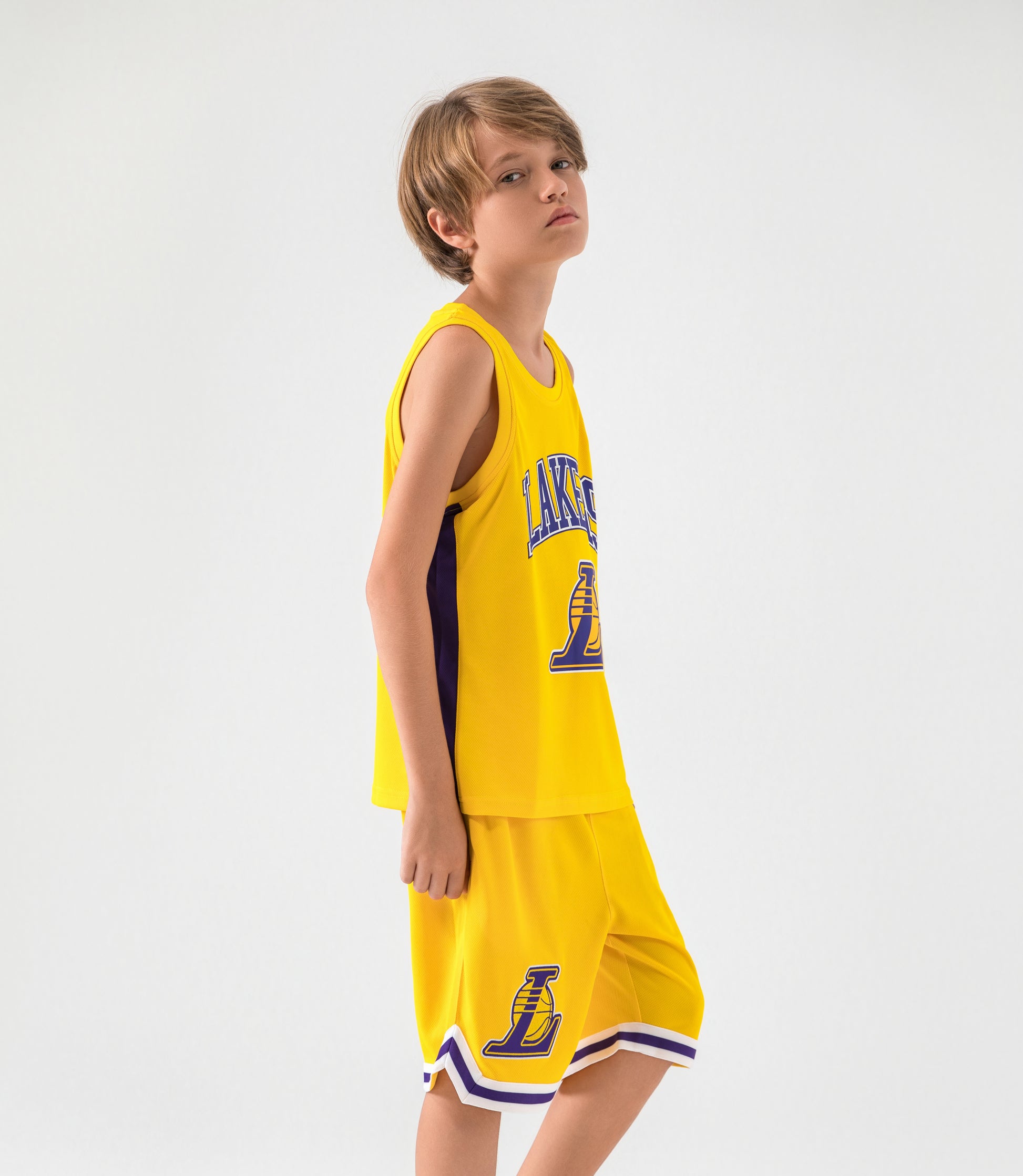 NBA PLAYER BASIC KIDS JERSEY-JAMES 23 LAKERS