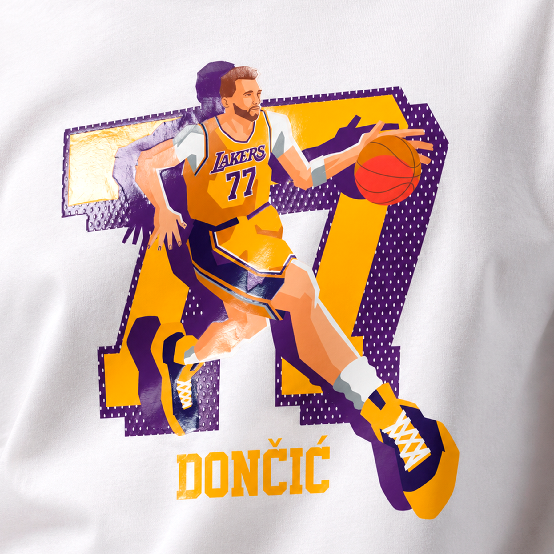 NBA Kids LA Lakers Doncic Tee White